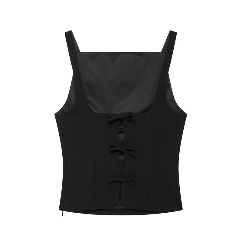 Jnleaog Autumn New Women's Clothing Fashion Style French Back Bowknot Decoration Tops 9325777