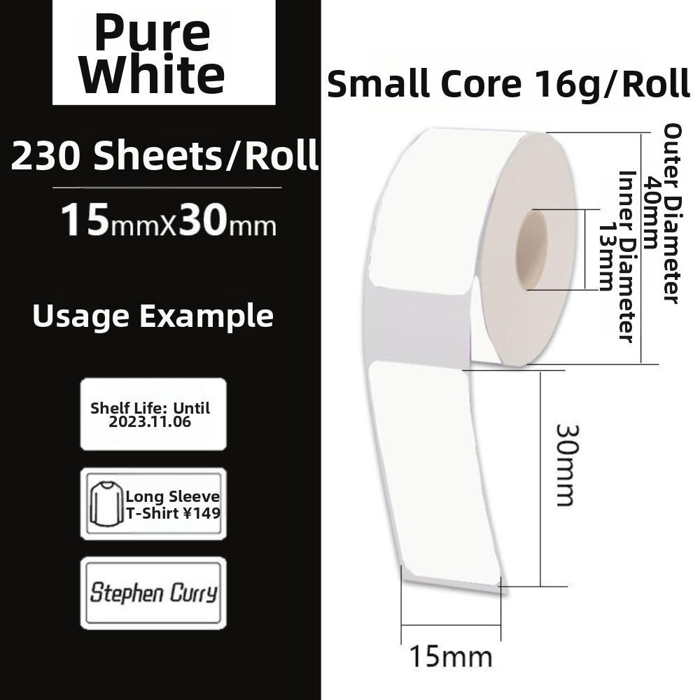 Waterproof Thermal Printer Stickers Tear-Resistant Multifunctional Thermal Printing Label Paper Replacement