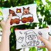 Kids' Christmas Doodle Pencil Case: DIY Painting & Stationery Gift