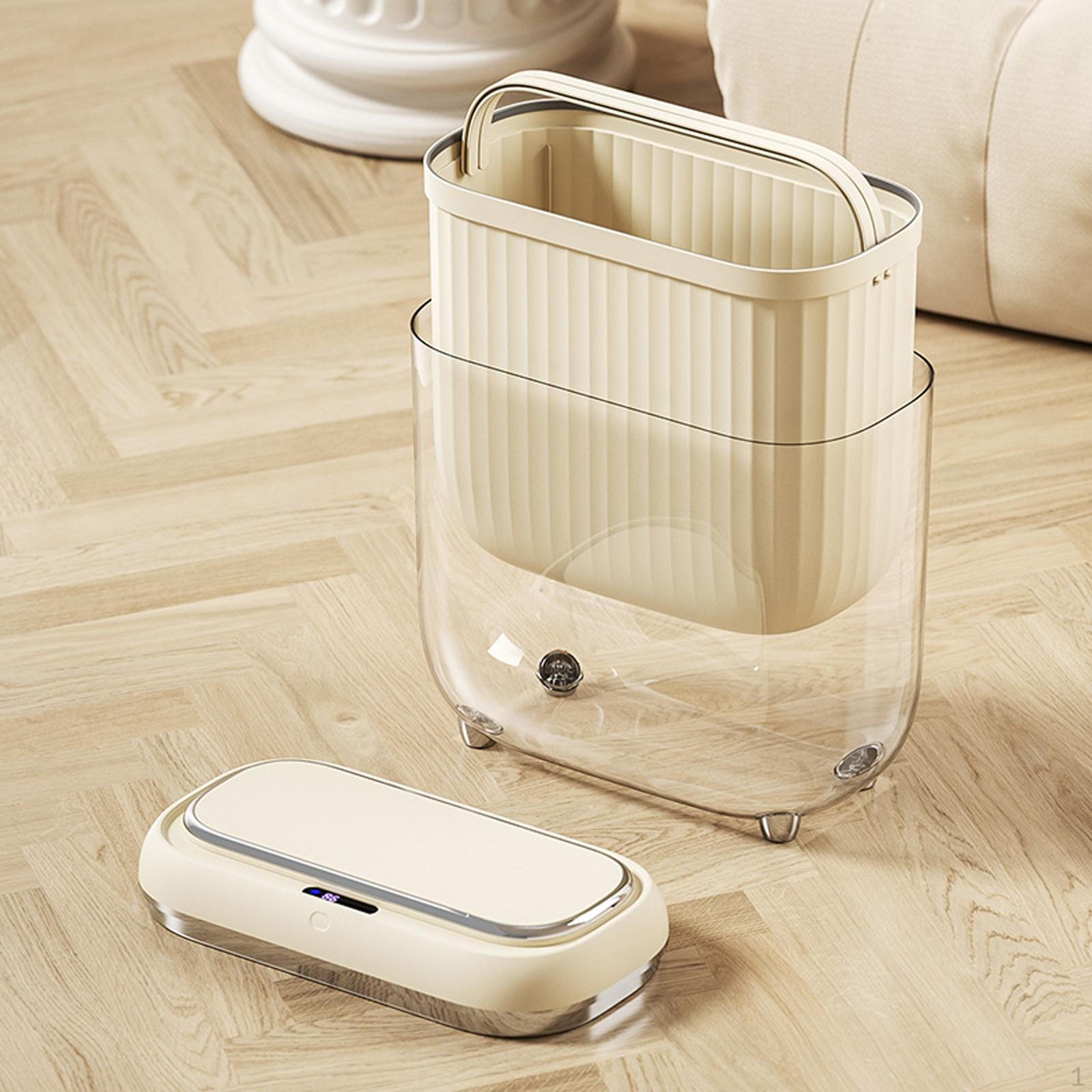 

Автоматический мусорный бак для кухни, корзина для мусора с герметичной крышкой, бесконтактный мусорный бак, узкий creamy white