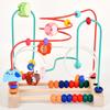 Wooden Bead Educational Stringing Toy With Animal Figures For Learning Kids