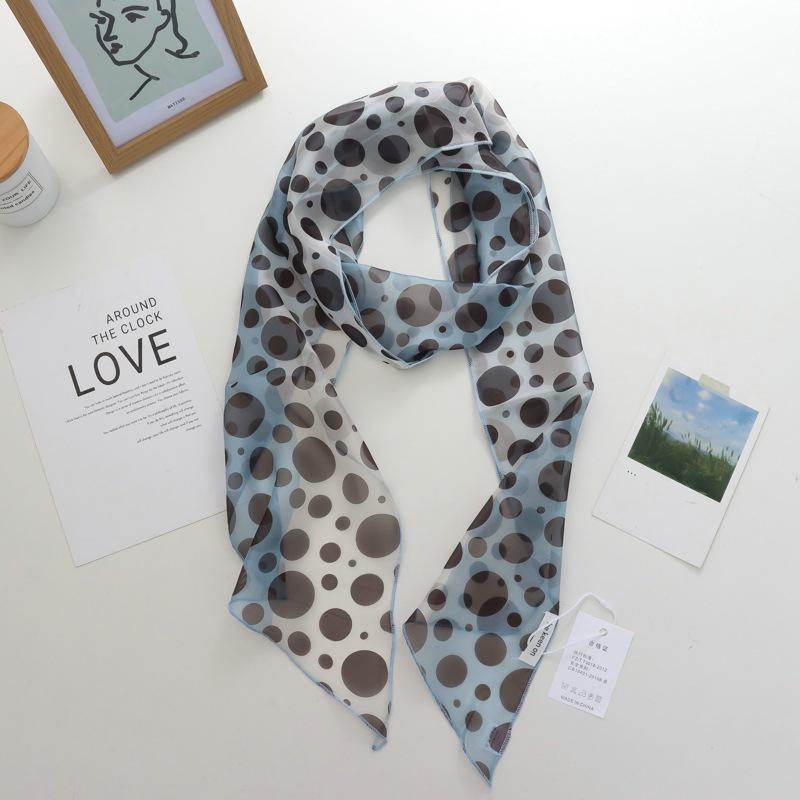 2025 Nische Persönlichkeit Colorblock Seidenschal: Vielseitiges und modisches dünnes Krawattenband-Accessoire für Damen