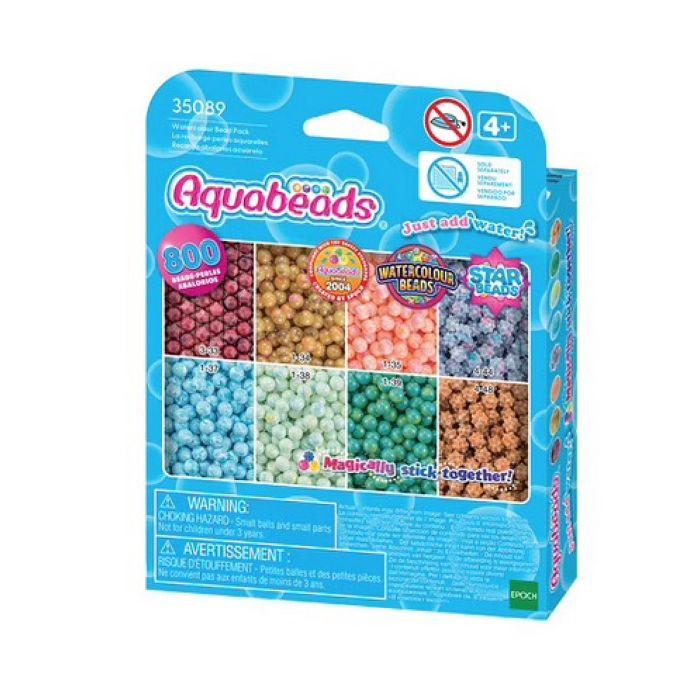 Recharge perles - Aquabeads - Aquarelles - 800 perles - 8 couleurs - Activité créative
