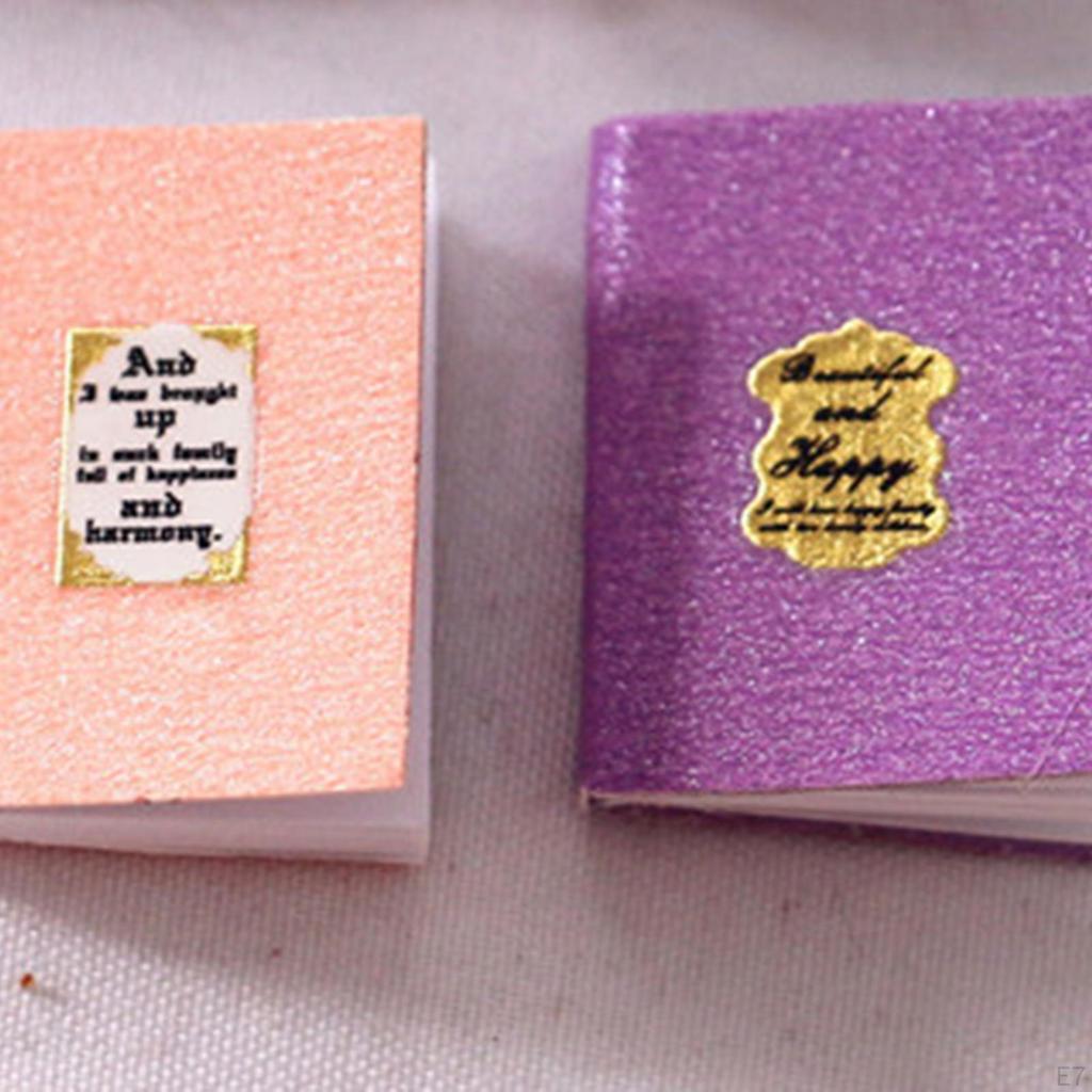 1:12 Scale 4 Piece Miniature Book Set Dollhouse Accessory