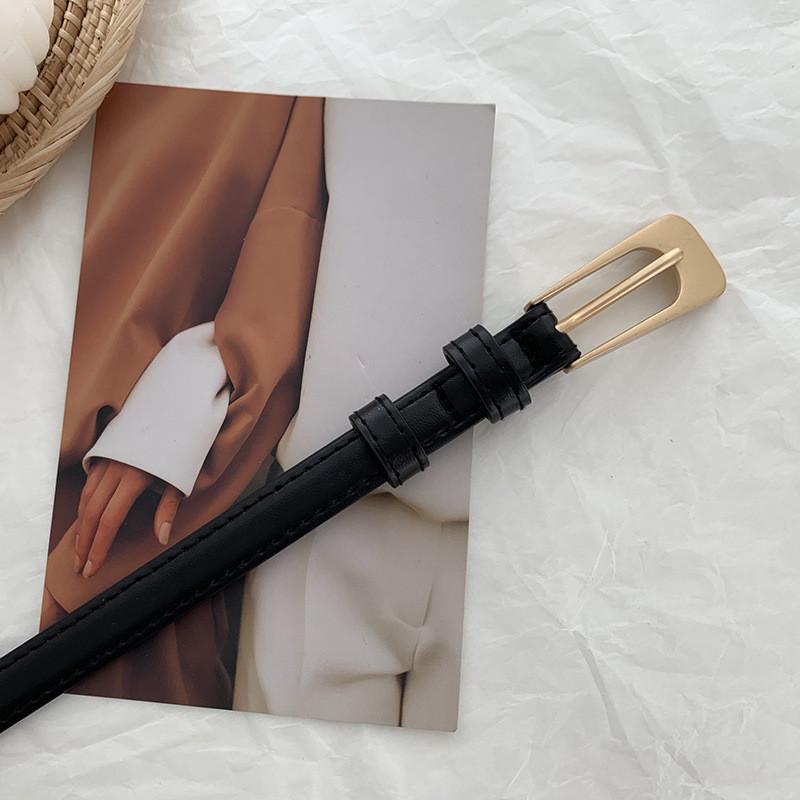 

Stylish Korean Inspired Womens Skinny Belt Perfect For Skirts Sweaters And Denim Black