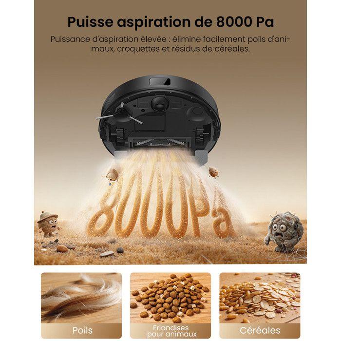 Proscenic Q8 MAX+ Robot Vacuum Cleaner: Smart Control, Battery Life Up To 200 Minutes, Quiet Operation