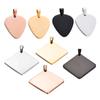5Pc Stainless Steel Guitar Pick Pendant Square ID Necklace Unisex Jewelry 4 Colors Double Side Polished Can Be Engraved