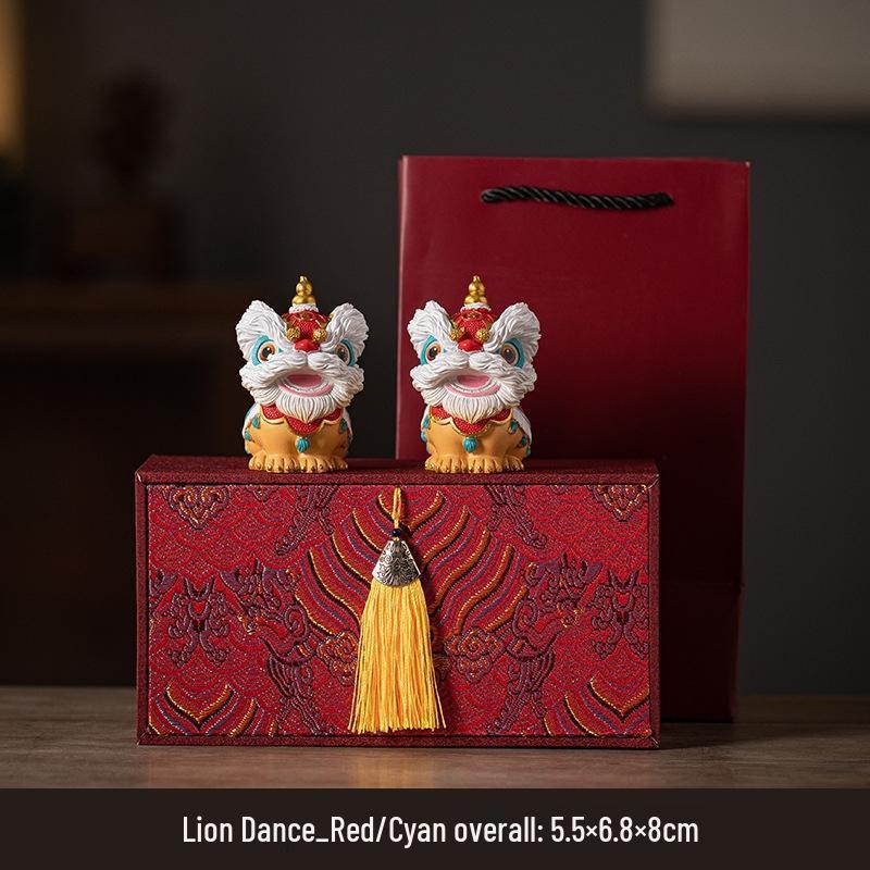 JINGRUIXIANG Chinese Awakening Lion Wealth Figurine