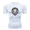 Men's Compression Athletic T-Shirt, Stylish Black White Trib