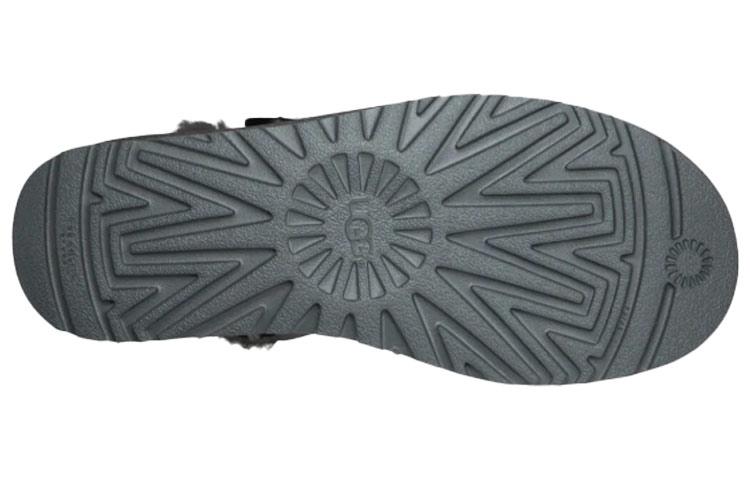 Women's Boots UGG Mini Bailey Button Ii Boot Fleece Lined Gray Women's