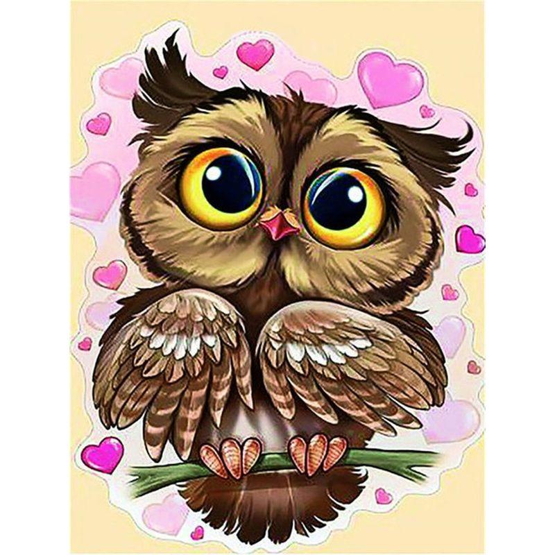 

Алмазная картина, полный круглый мультфильм, милая сова, Алмазная вышивка, распродажа, мозаика с животными, детский декор для дома Full Round 20x30CM