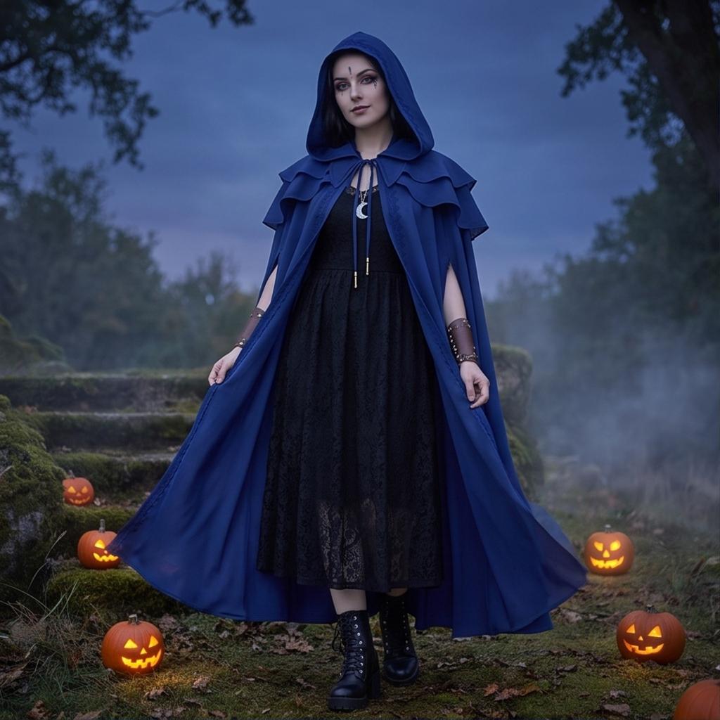 Gothic Cape Cloak for Halloween Costume