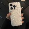 New Emotional and Spiritual Text-printed Silver Case for iPhone 15 Pro Max, 14 Premium Feel, 13 Shockproof Case