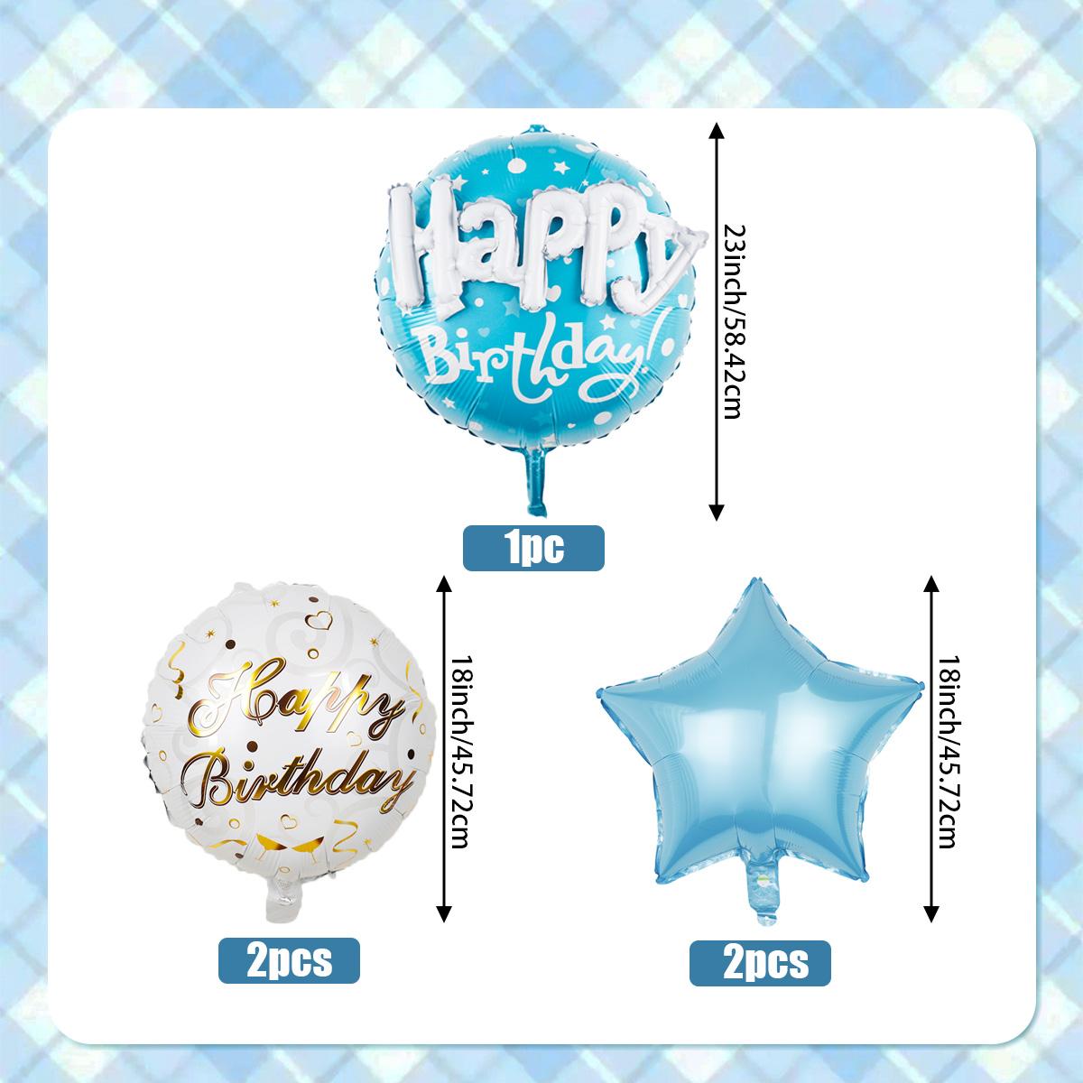 

3D сборный набор пятиконечных звезд на день рождения, алюминиевые воздушные шары из пленки «С днем рождения», украшения на день рождения Other