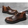 Autumn Early Winter Oxfords Mens Casual Shoes British Style Flat Fashion Brand Male Footwear Non-slip Black Brown D218