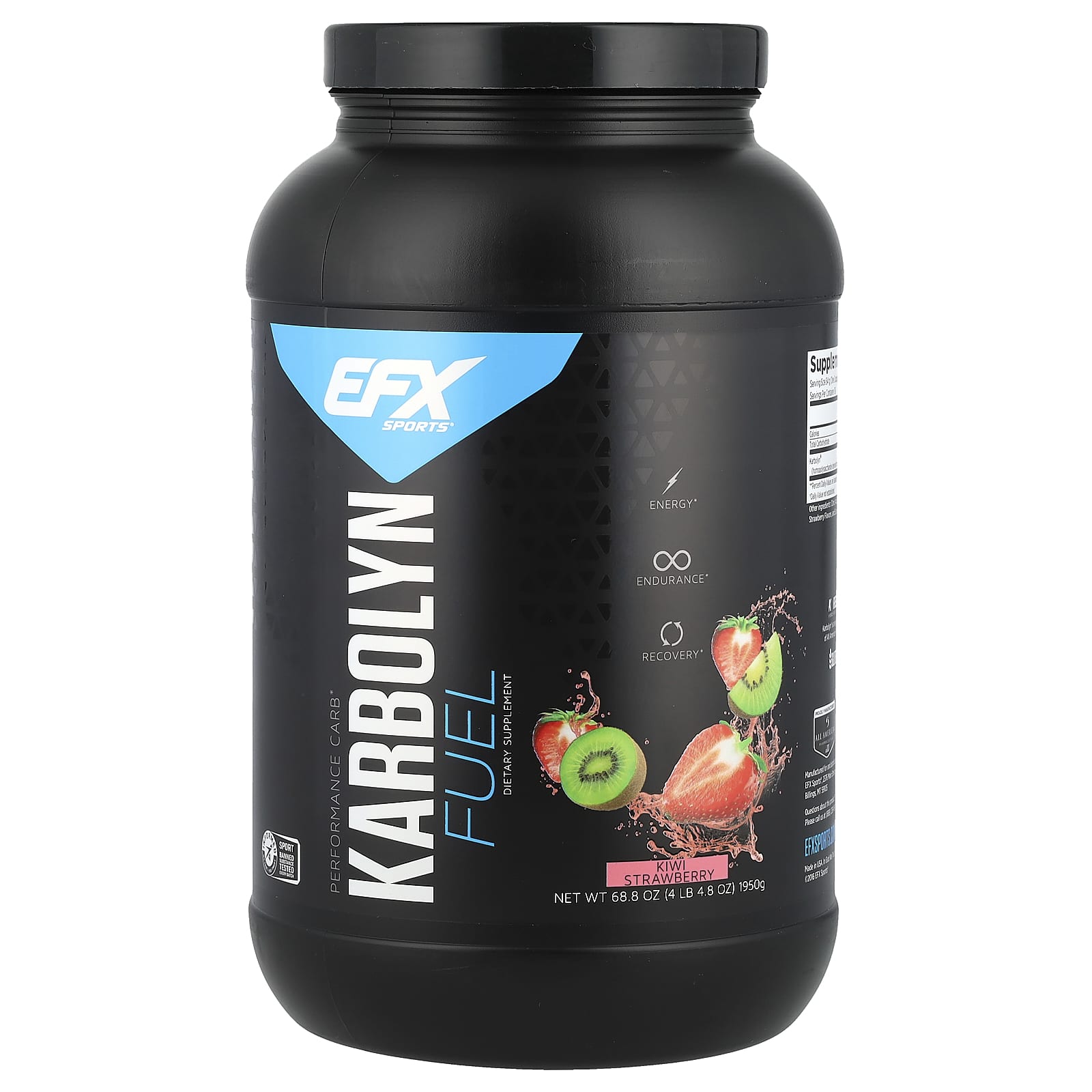 

EFX Sports, Karbolyn Fuel, Strawberry Kiwi, 68.8 oz (1950 g)