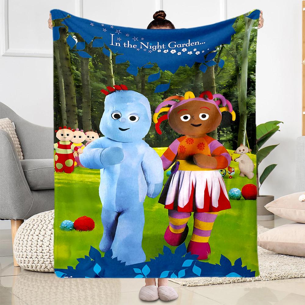 In The Night Garden Characters Flannel Blanket-Soft and Suitable for Sofas,Beds,Offices,Travel,All Seasons,Great Gift for Holidays and Birthdays.