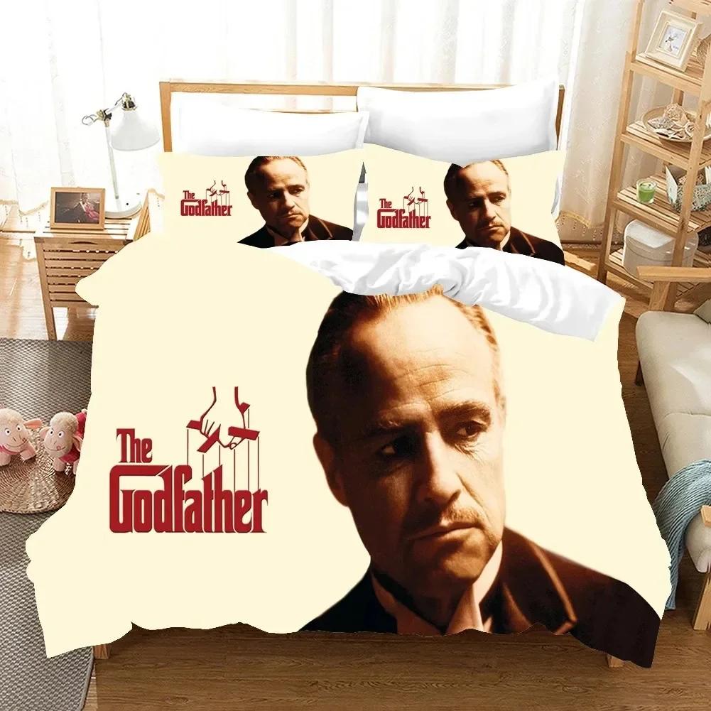 3D Print Godfather Bedding Set Duvet Cover Bed Set Quilt Cover Pillowcase Comforter King Queen Size Boys Adult Bedding Set