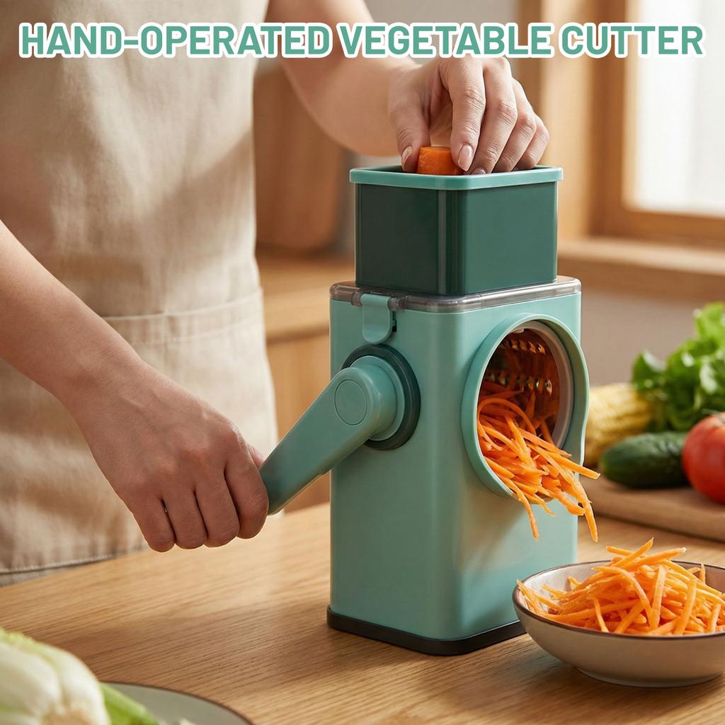 Hand-cranked Vegetable Cutting Machine; Multi-functional Grater; Home Kitchen Potato Shredder
