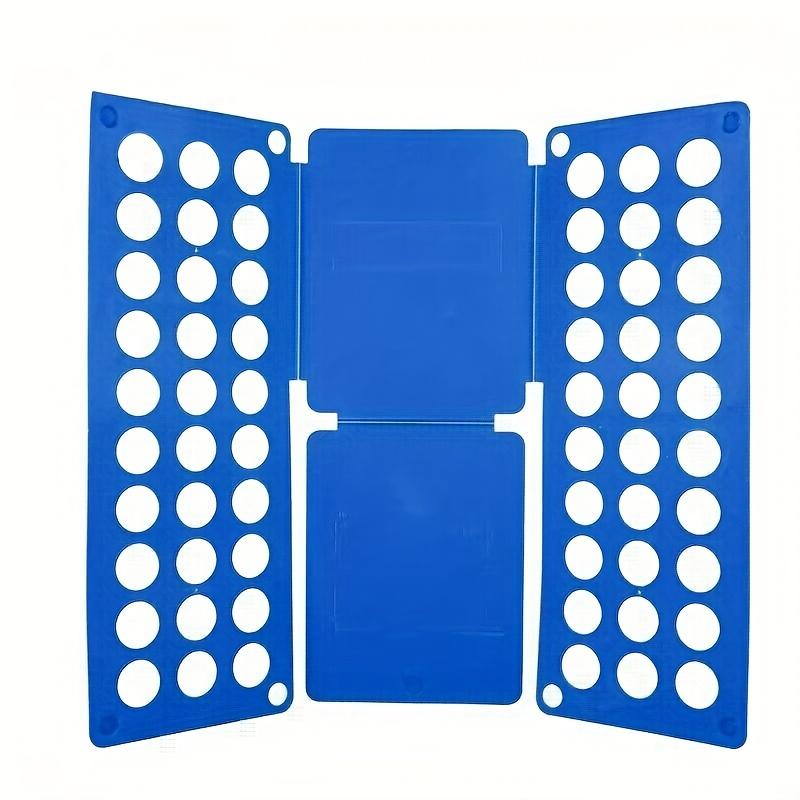Blue Plastic Shirt & T-Shirt Folder Organizer with Multiple Compartments - 26.16x22.61x3.05 Cm Space-Saving Clothes Folding Board for Wardrobe