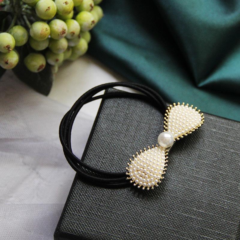 Korean Rhinestone Elegant Scrunchies Women Girls Elastic Hair Rubber Band Accessories Tie Hair Ring Rope Headdress