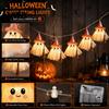 Spooky But Sweet Festival Props LED Ghost String Lights for Halloween Decorations, Cute Hanging Gauze Lamps Indoor Outdoor Decorations with Warm White