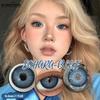 1 Pair Colored Contact Lenses for Eyes Black Big Lens Gray Pupils Lenses Brown Lenses Fashion Eye Contacts Yearly
