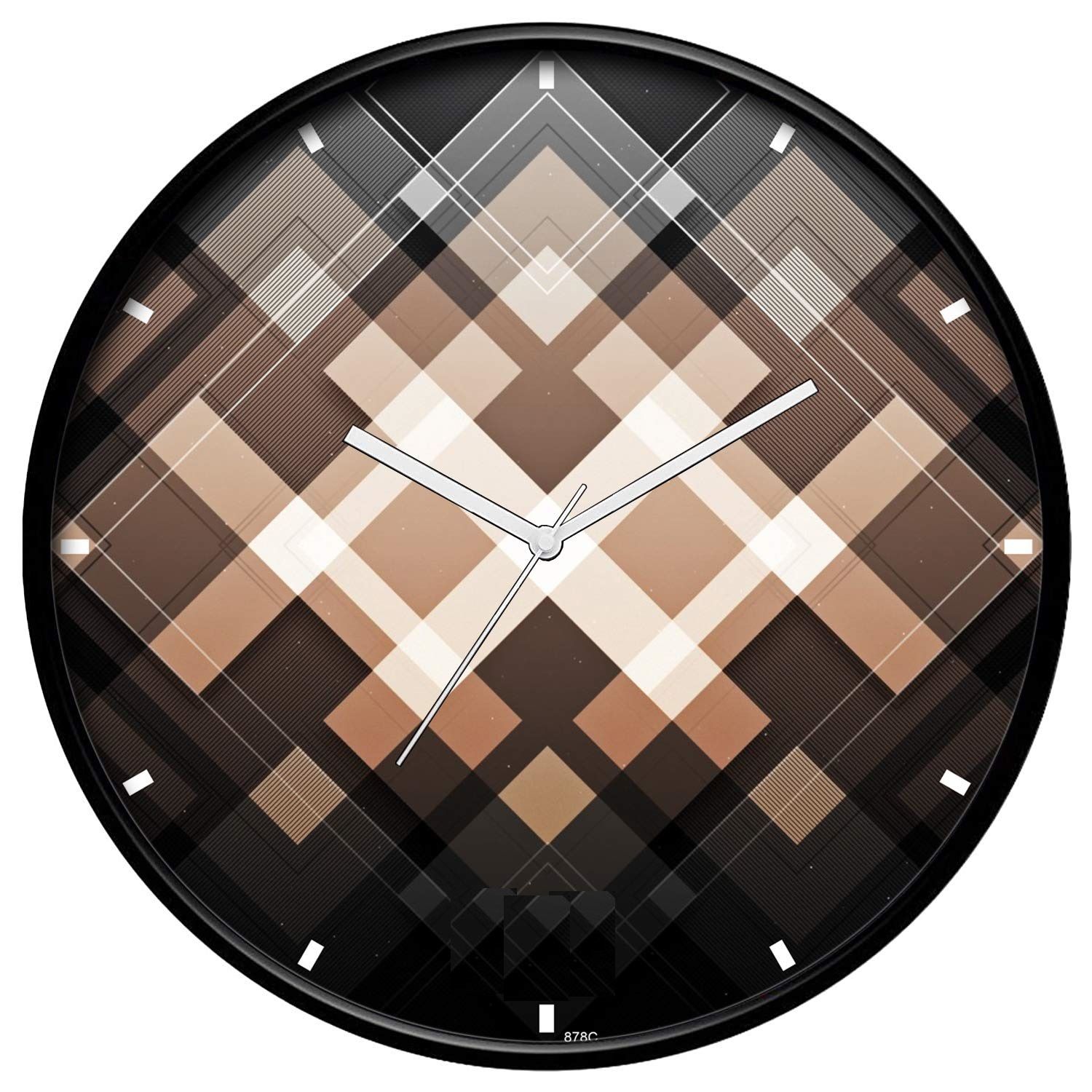 

12-inch Designer Plastic Analogue Round WallClock for Home, Kitchen, Living Room, Bedroom, Office (30 cm x 30 cm x 6 cm)