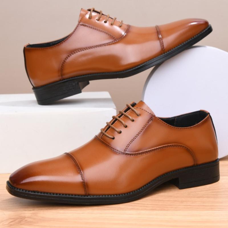 Men's Shoes Black Leather Formal Shoes for Men Oxfords Male Wedding Party Office Business Shoe Man Zapatos De Hombre Plus Size