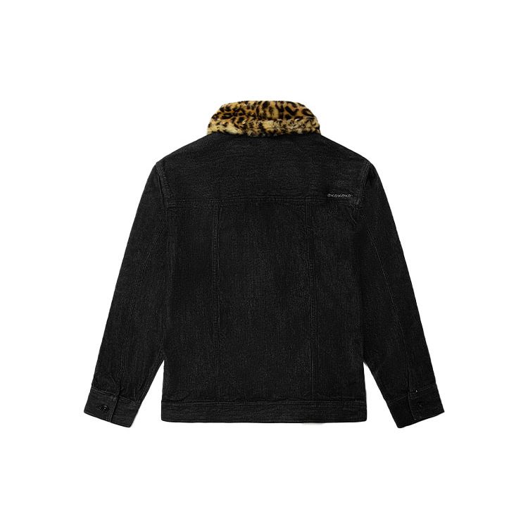 Vans X Cher Strauberry Kolaborace Odnímatelný Lví Vzor Džínová Bunda Dámská Bunda Černá VN0A5JNYBLK