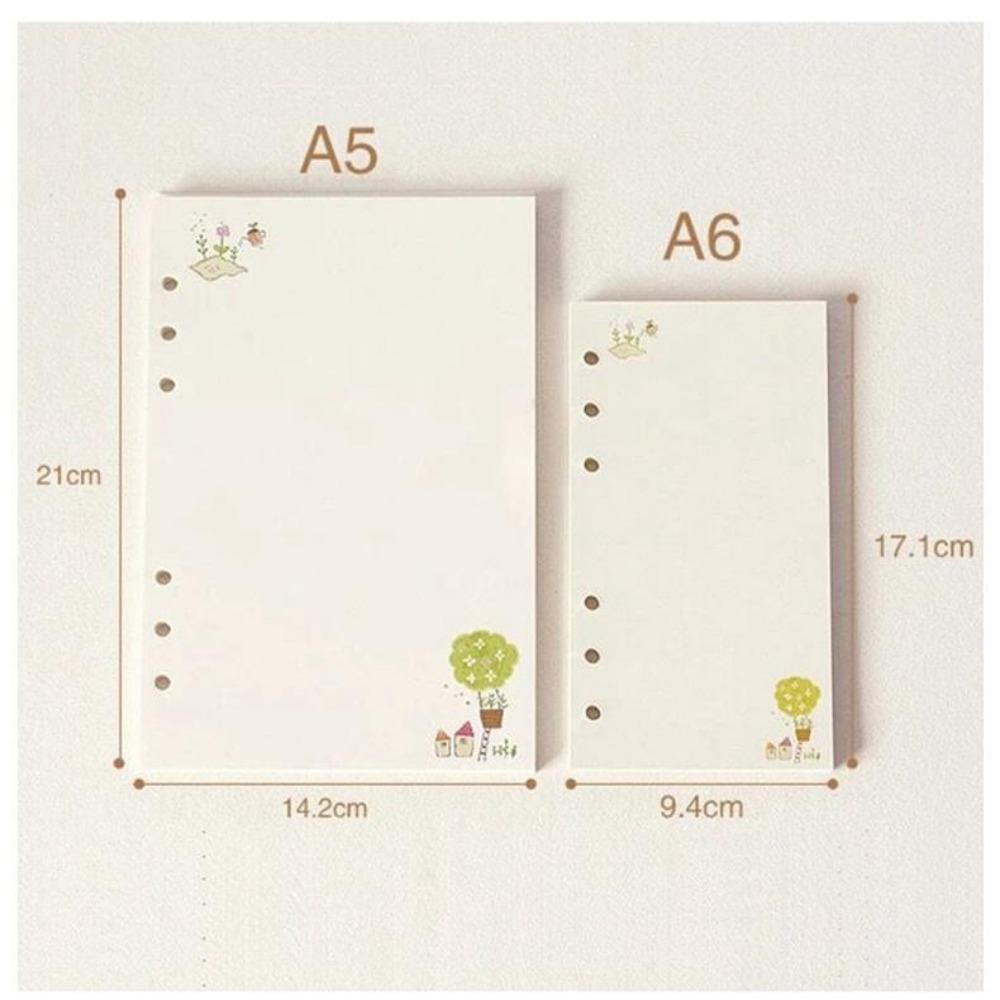 A6 Loose Leaf Notebook Paper Refill Spiral Binder Inner Page Filler Weekly Monthly Schedule Notes Printing Stationery Office School