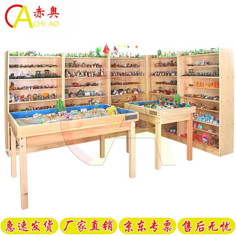 Solid Wood Sandplay Therapy Display Cabinet