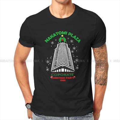 Die Hard Movie Christmas Party 1988 Bruce Willis Pure Cotton TShirt Nakatomi Plaza Basic T Shirt Oversized Men Tee Shirt