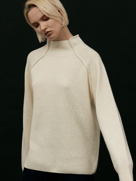 Rohe Apparel Wool Rib Sweater / Off-White Off White/One Size