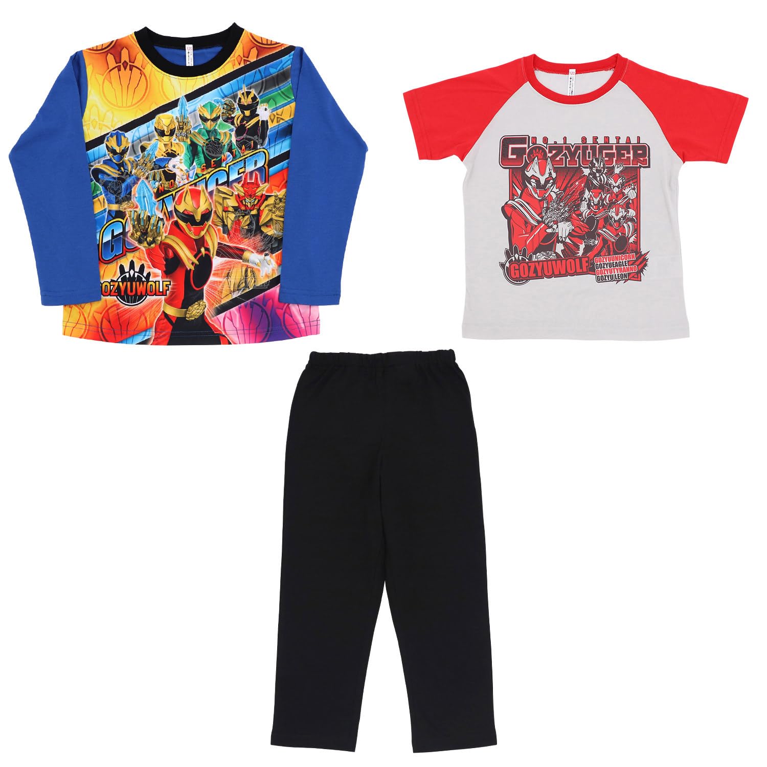 

Airin Pajama Set, Bandai Number One Sentai Gojuuger, Light-Up! 2-Top Knit Pajamas (100cm/110cm/120cm/130cm), Boys (Red/Blue), 572, Blue