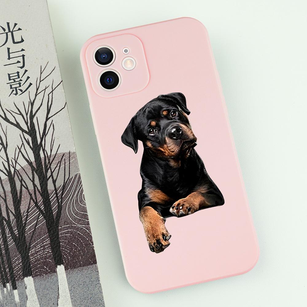 Cute Cat Dog Couple Phone Case For iPhone 16 15 14 13 12 11 Pro Max Mini X XS XR SE 7 8 Plus Cute Shockproof Soft Cover Fundas