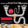 Stainless Steel Kitchen Sink Drain Pipe Kit