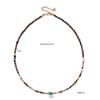 Vintage Elegance: Women's Tiger Eye Natural Stone Choker with Mixed Color Beads