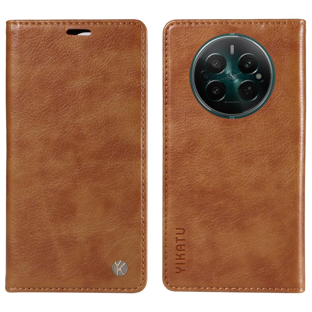 YIKATU YK-006 For Realme Narzo 70 5G/Narzo 70 Pro 5G/P1 5G/12 4G/12+ 5G Case Wallet Litchi Grain Leather Phone Cover