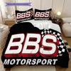 Classic Bbs Wheel Three-piece Set (1 * Duvet Cover + 2 * Pillowcase, Without Core) 2D Flat Duvet Cover and Pillowcase Christmas Birthday Gift