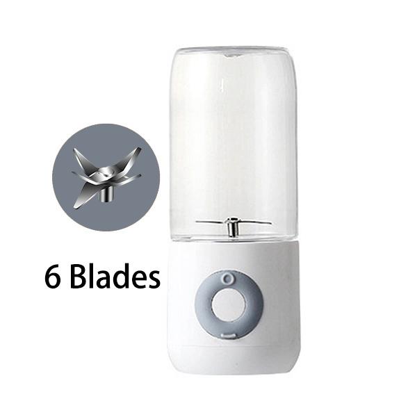 

Портативный блендер, электрический USB-миксер, соковыжималка, 500 мл, мини-процессор для приготовления смузи, ручная личная соковыжималка для фруктов, соковыжималка белый