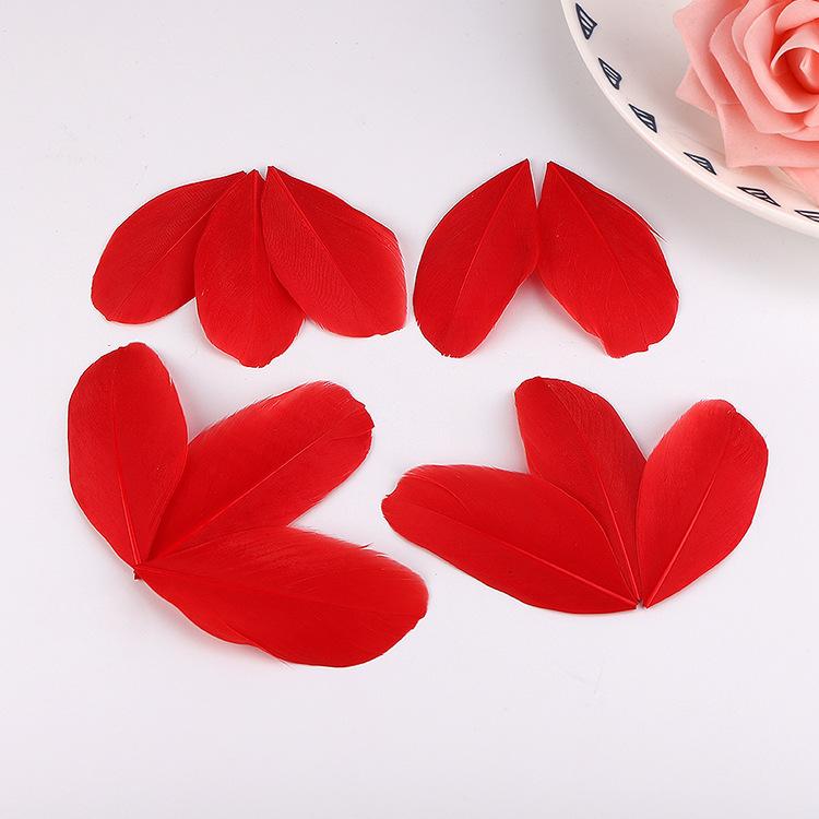 50Pcs5-8Cm Colored Goose Feather Floating Head Diy Jewelry Accessories Feather Goose Feather Craft Decorative Material