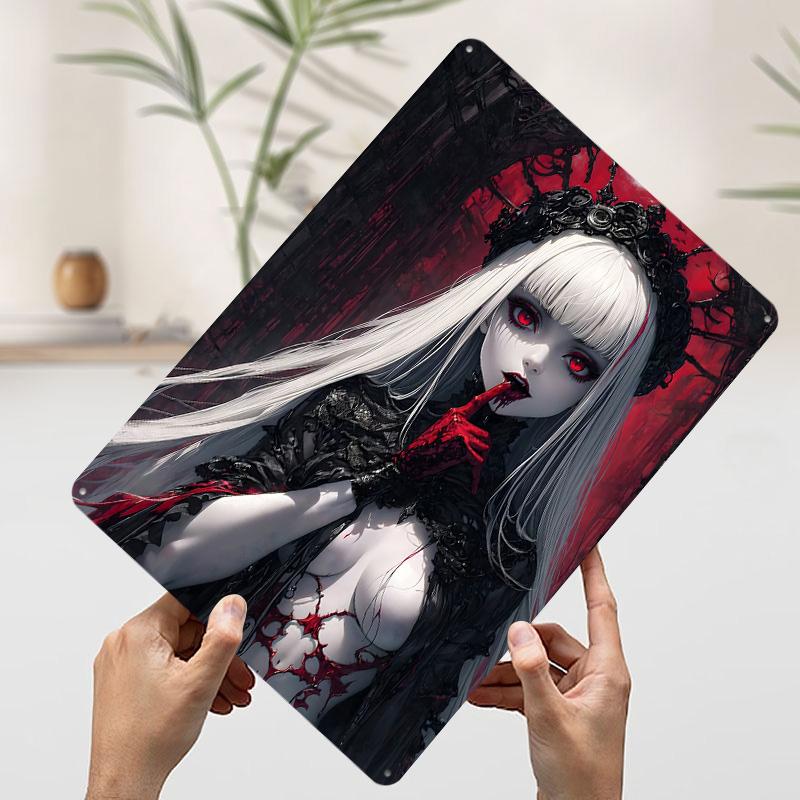 

Vampire Queen Poster Customized Wall Art Vintage Metal Signs Retro Tin Plaque for Man Cave Living Room Decoration Wand Deko Home 20x30cm（7.8x11.8inch）