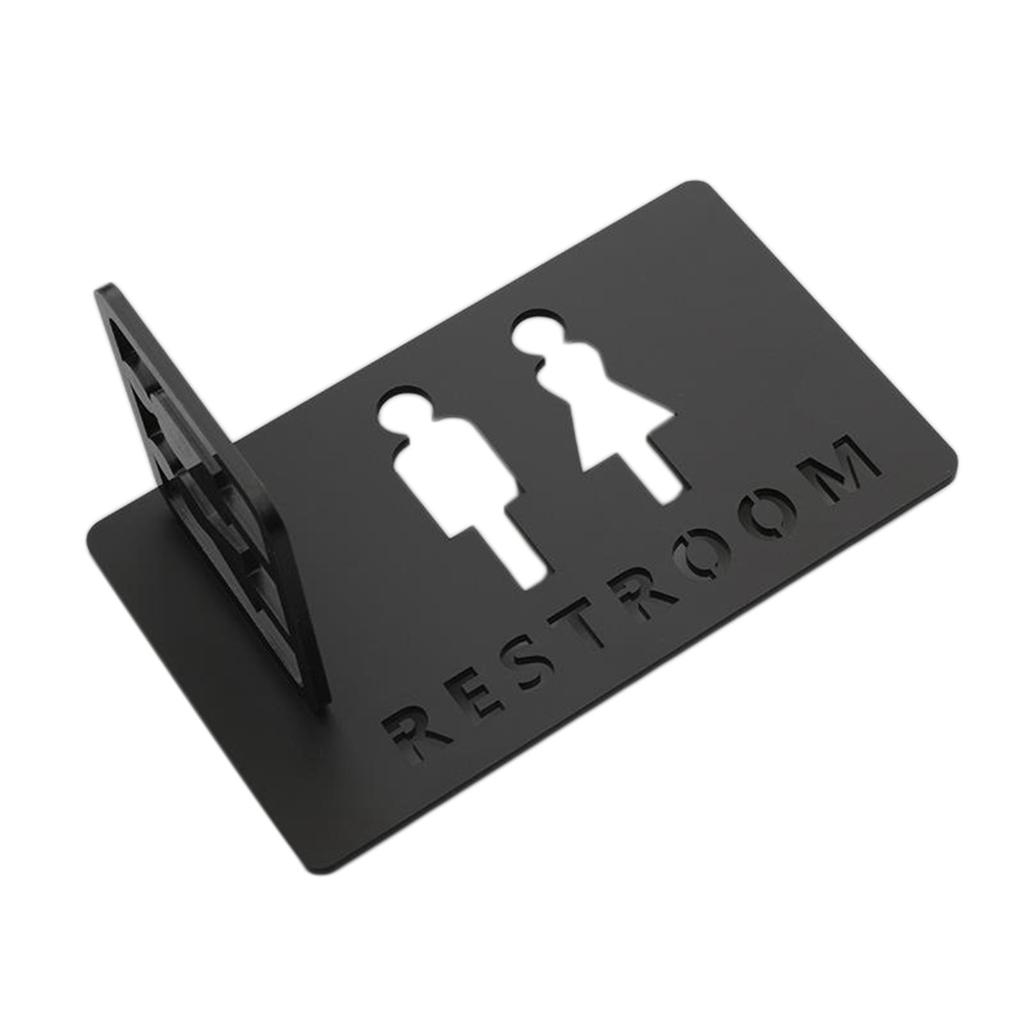 Bathroom Sign 3D Men's & Women's Reminder Indicator Pictogram Placard Toilet Symbol for
