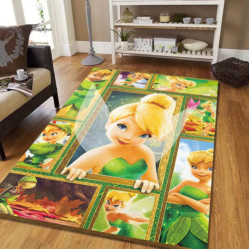 1pc Tinker-Bell Carpet Area Rug, Bedroom, and Playroom Durable, Stain-Resistant, and Easy To Clean, Living Room