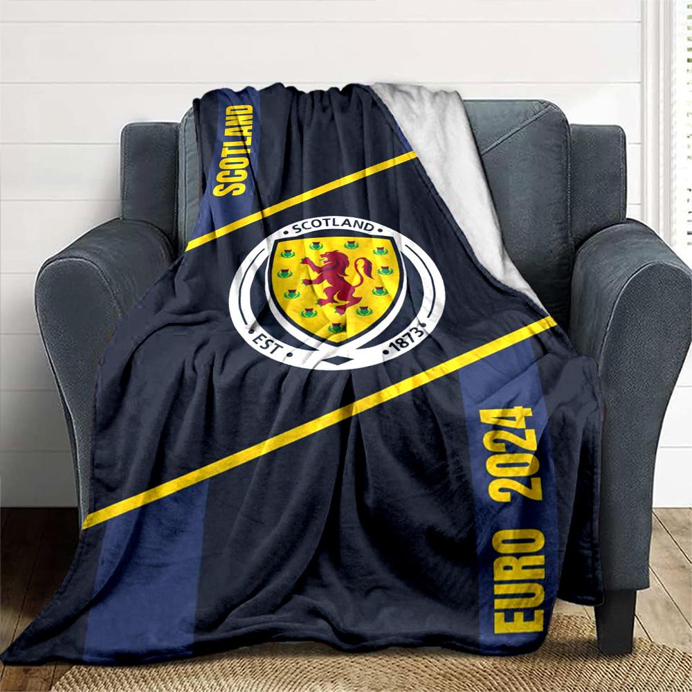Scotland Print Flannel Blanket High Quality Warm Comfortable Cover for All Seasons Perfect for Gifts Home Decor