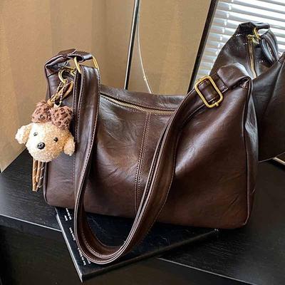 Large-capacity Retro Commuter Single-shoulder Underarm Bag, Fashionable Tote Bag, High-end Crossbody Bag