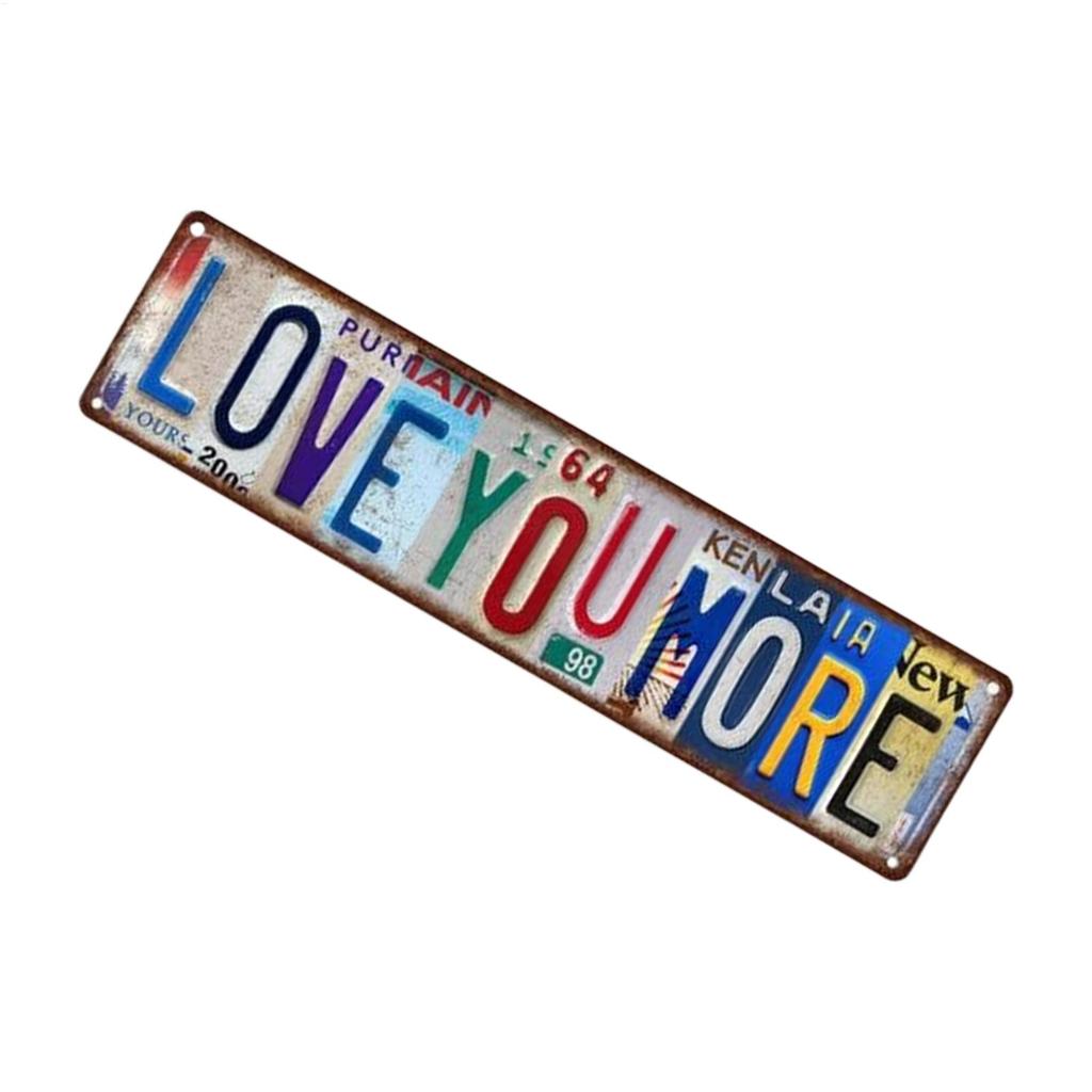Liebe dich mehr Wanddeko Metallschild Moderne Herzform Heimdekoration Wohnzimmer Schlafzimmer Hängende Kunst Geschenk Hochzeitstag