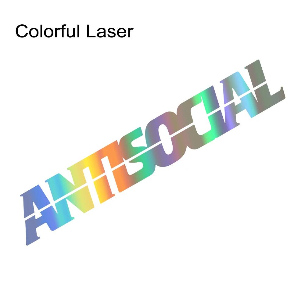 Antisocial Slogan Car Sticker Car Windshield Windows Banner Vinyl Decal For Cars SUV Truck Pickup Auto Decoration Accessories