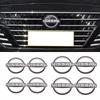  CHUQAZ1 For Nissan J11 X Trail Note Juke Sentra Patrol Micra Leaf Car Front Bonnet Grill Rear Trunk Emblem Logo Cover Replacement Badge